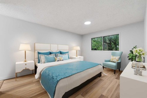 1091 Berkley Drive Nw, Calgary, AB - Indoor Photo Showing Bedroom