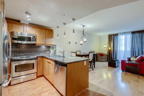 206-817 15 Avenue Sw, Calgary, AB - Indoor Photo Showing Kitchen