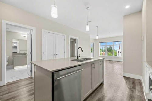 306-1702 17 Avenue Sw, Calgary, AB - Indoor Photo Showing Kitchen With Double Sink