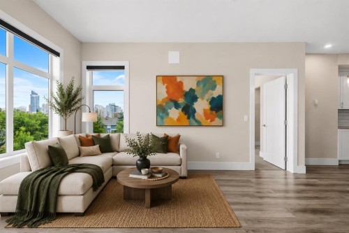 306-1702 17 Avenue Sw, Calgary, AB - Indoor Photo Showing Living Room