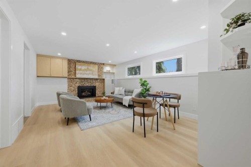 1132 Lake Sylvan Place Se, Calgary, AB - Indoor With Fireplace