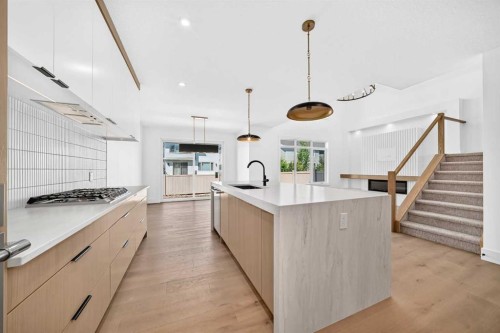 107 West Grove Gate Sw, Calgary, AB - Indoor Photo Showing Kitchen With Upgraded Kitchen