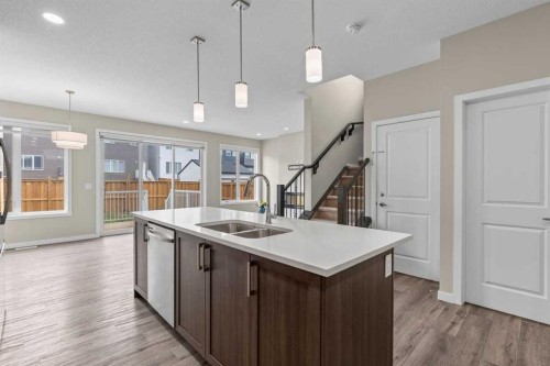 109 Mallard Grove Se, Calgary, AB - Indoor Photo Showing Kitchen With Double Sink