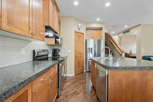 266 Cranwell Bay Se, Calgary, AB - Indoor Photo Showing Kitchen With Stainless Steel Kitchen With Upgraded Kitchen