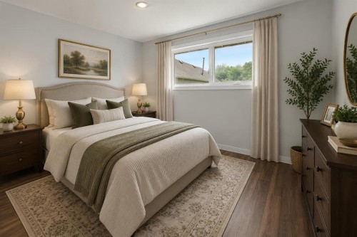 2056 Cottonwood Crescent Se, Calgary, AB - Indoor Photo Showing Bedroom