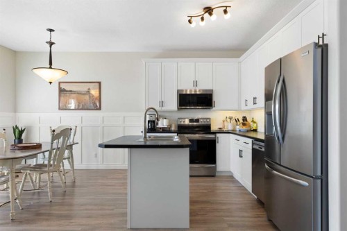 590 Coopers Drive Sw, Airdrie, AB - Indoor Photo Showing Kitchen With Stainless Steel Kitchen With Upgraded Kitchen