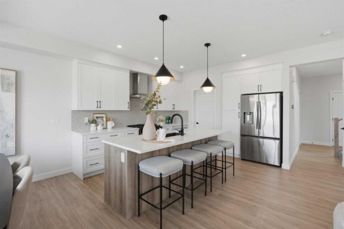 27 Verdure Gate Sw, Calgary, AB - Indoor Photo Showing Kitchen With Stainless Steel Kitchen With Upgraded Kitchen