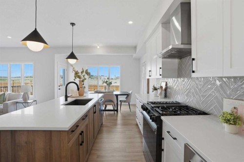 27 Verdure Gate Sw, Calgary, AB - Indoor Photo Showing Kitchen With Upgraded Kitchen