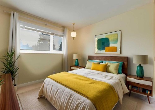 9527 Oakland Way Sw, Calgary, AB - Indoor Photo Showing Bedroom