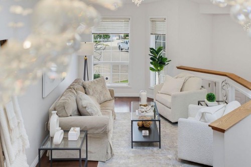 359 Hidden Ranch Place Nw, Calgary, AB - Indoor Photo Showing Living Room