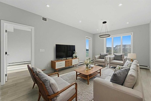 2301-60 Skyview Ranch Road Ne, Calgary, AB - Indoor Photo Showing Living Room