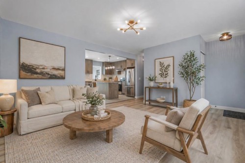 9408 5 Street Se, Calgary, AB - Indoor Photo Showing Living Room