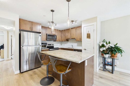 220 Livingston Common Ne, Calgary, AB - Indoor Photo Showing Kitchen