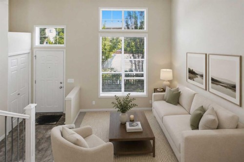 3032 New Brighton Gardens Se, Calgary, AB - Indoor Photo Showing Living Room