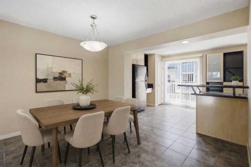 3032 New Brighton Gardens Se, Calgary, AB - Indoor Photo Showing Dining Room