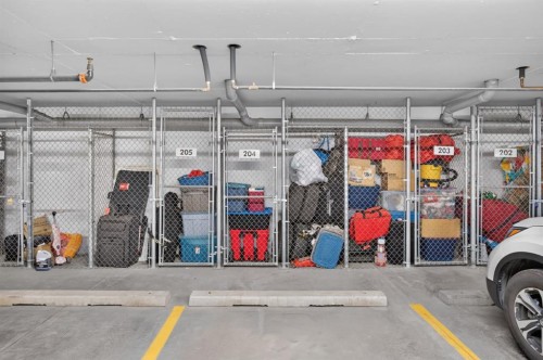 204-406 Cranberry Park Se, Calgary, AB - Indoor Photo Showing Garage