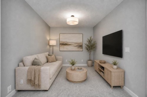 284 Huxbury View Ne, Calgary, AB - Indoor Photo Showing Living Room