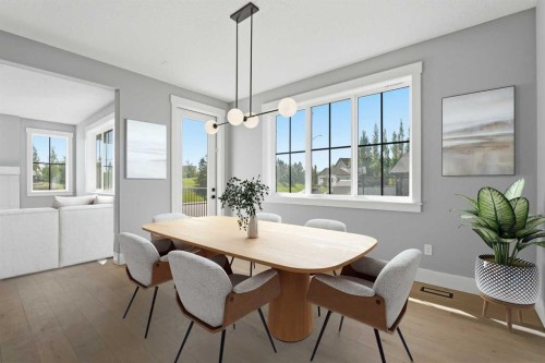 1209 Coopers Drive Sw, Airdrie, AB - Indoor Photo Showing Dining Room