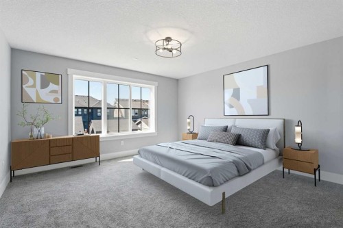 1209 Coopers Drive Sw, Airdrie, AB - Indoor Photo Showing Bedroom