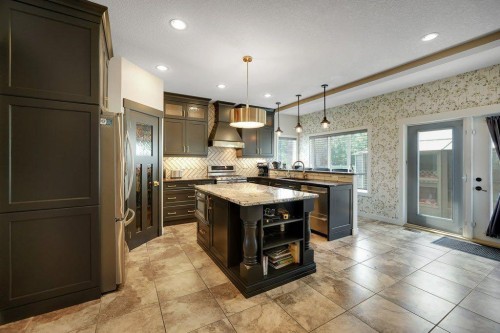 117 Marina Bay, Chestermere, AB - Indoor Photo Showing Kitchen With Upgraded Kitchen