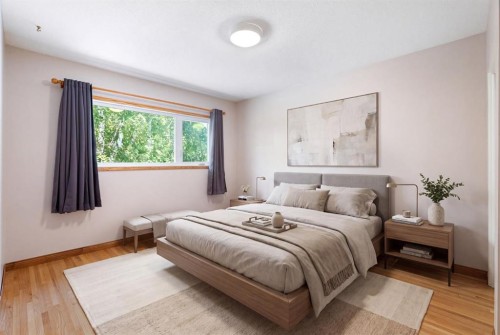 2712 Conrad Drive Nw, Calgary, AB - Indoor Photo Showing Bedroom