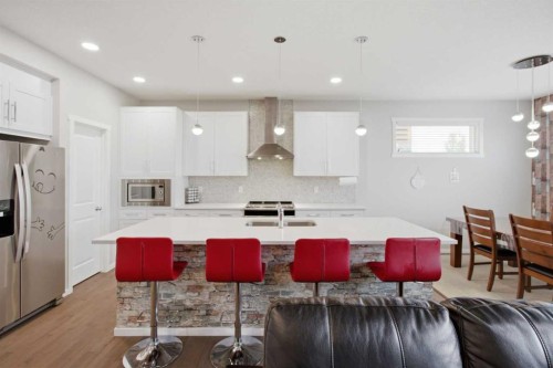 168 Savanna Lane Ne, Calgary, AB - Indoor Photo Showing Kitchen With Upgraded Kitchen
