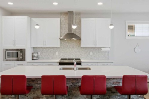 168 Savanna Lane Ne, Calgary, AB - Indoor Photo Showing Kitchen With Upgraded Kitchen