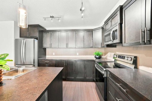 308 Redstone View Ne, Calgary, AB - Indoor Photo Showing Kitchen With Stainless Steel Kitchen With Double Sink With Upgraded Kitchen