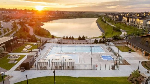 302-260 Rowley Way Nw, Calgary, AB - Outdoor With In Ground Pool With View