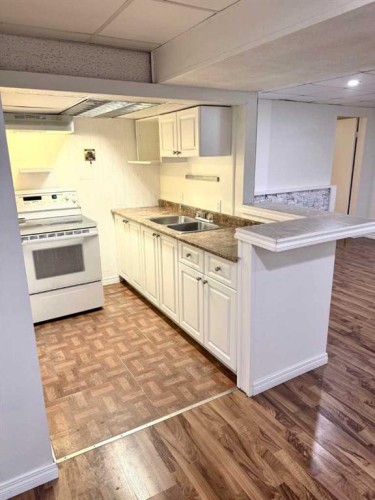 3257 32A Avenue Se, Calgary, AB - Indoor Photo Showing Kitchen With Double Sink