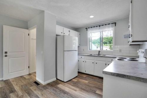 3257 32A Avenue Se, Calgary, AB - Indoor Photo Showing Kitchen With Double Sink