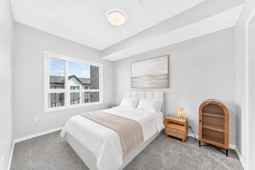6301-20295 Seton Way Se, Calgary, AB - Indoor Photo Showing Bedroom