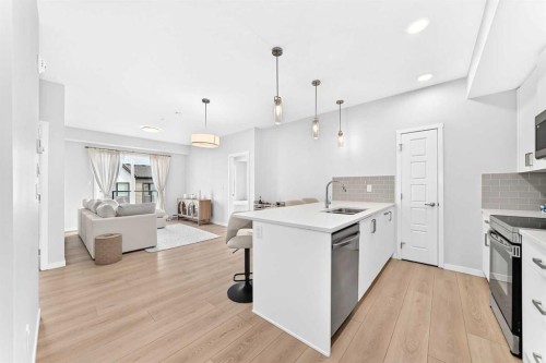 6301-20295 Seton Way Se, Calgary, AB - Indoor Photo Showing Kitchen With Upgraded Kitchen