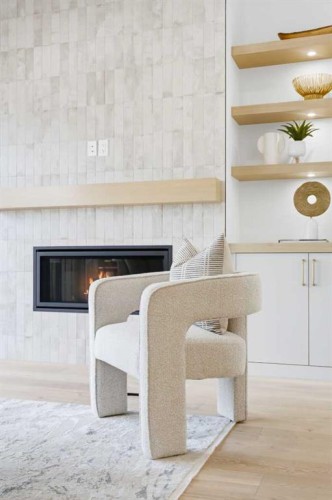 2412 1 Avenue Nw, Calgary, AB - Indoor Photo Showing Other Room With Fireplace