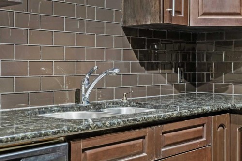 207-2010 35 Avenue Sw, Calgary, AB - Indoor Photo Showing Kitchen With Double Sink