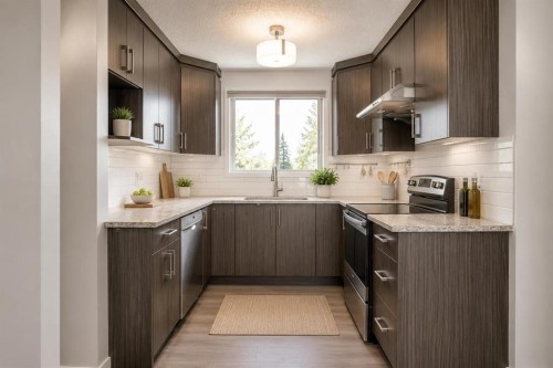 36 Falton Court Ne, Calgary, AB - Indoor Photo Showing Kitchen With Upgraded Kitchen