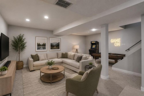 36 Falton Court Ne, Calgary, AB - Indoor Photo Showing Living Room