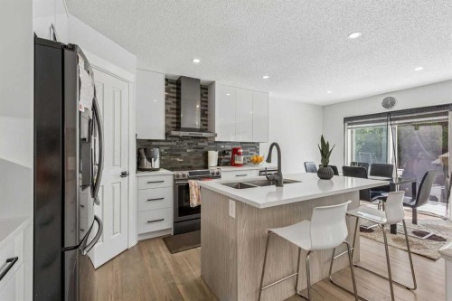 60 Cranfield Park Se, Calgary, AB - Indoor Photo Showing Kitchen With Double Sink With Upgraded Kitchen