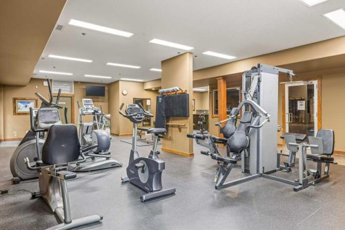215-150 Crossbow Place, Canmore, AB - Indoor Photo Showing Gym Room