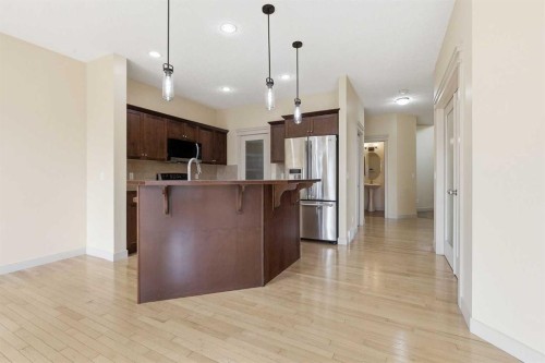 47 Evanspark Circle, Calgary, AB - Indoor Photo Showing Kitchen With Upgraded Kitchen