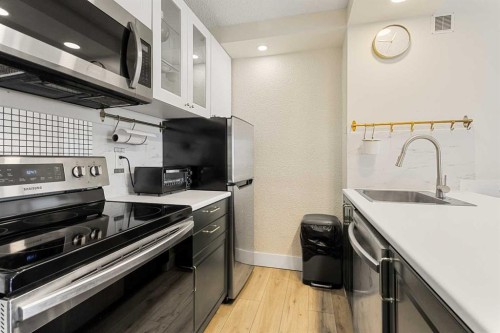 1505-221 6 Avenue Se, Calgary, AB - Indoor Photo Showing Kitchen