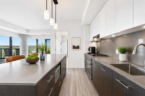 1011-730 2 Avenue Sw, Calgary, AB - Indoor Photo Showing Kitchen With Upgraded Kitchen