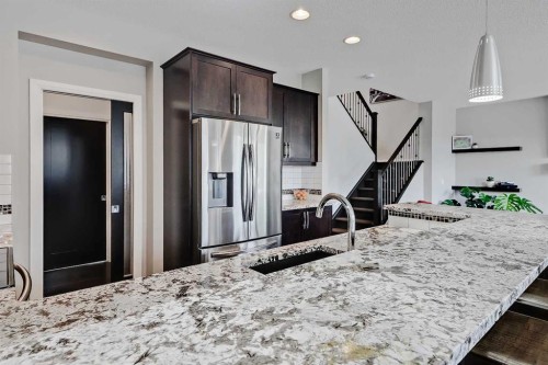 191 Chaparral Valley Terrace Se, Calgary, AB - Indoor Photo Showing Kitchen With Stainless Steel Kitchen