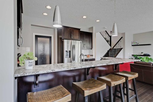 191 Chaparral Valley Terrace Se, Calgary, AB - Indoor Photo Showing Kitchen With Stainless Steel Kitchen With Upgraded Kitchen