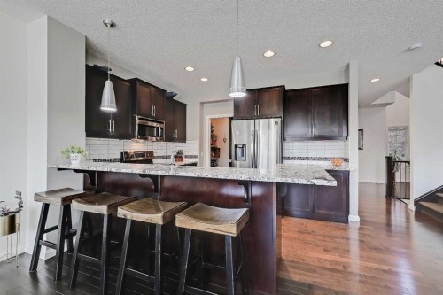 191 Chaparral Valley Terrace Se, Calgary, AB - Indoor Photo Showing Kitchen With Stainless Steel Kitchen With Upgraded Kitchen