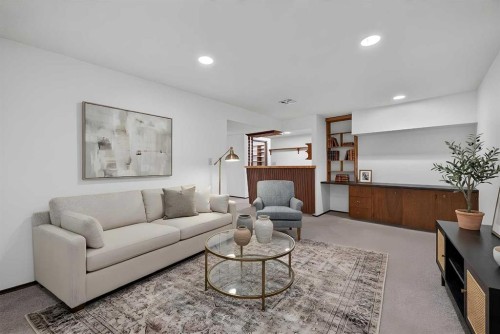 4639 Marbank Drive, Calgary, AB - Indoor Photo Showing Living Room