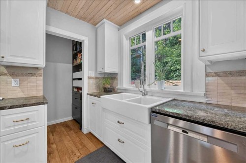9011 33 Avenue Nw, Calgary, AB - Indoor Photo Showing Kitchen With Double Sink