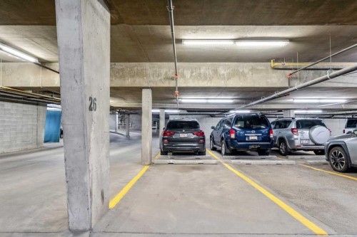 201-3650 Marda Link Sw, Calgary, AB - Indoor Photo Showing Garage