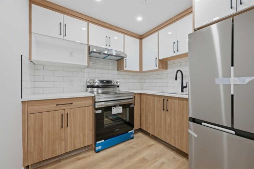 147 Magnolia Path Se, Calgary, AB - Indoor Photo Showing Kitchen With Upgraded Kitchen