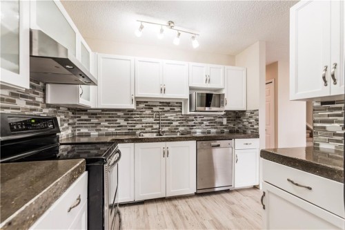 1019 Smith Avenue, Crossfield, AB - Indoor Photo Showing Kitchen With Stainless Steel Kitchen With Double Sink With Upgraded Kitchen